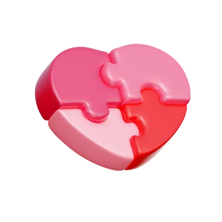 Heart Jigsaw  3D Icon