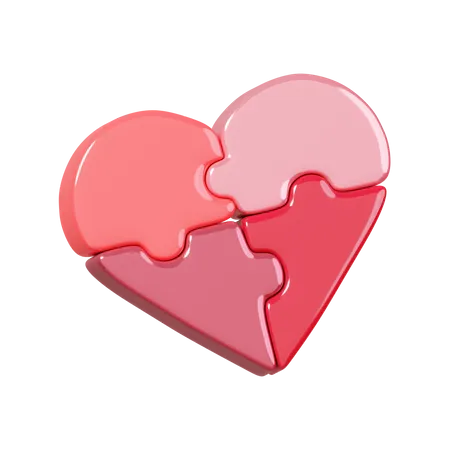 Heart Jigsaw 3D Icon