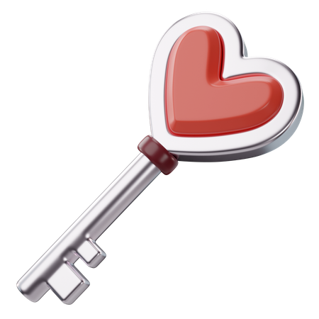 Heart Key  3D Icon