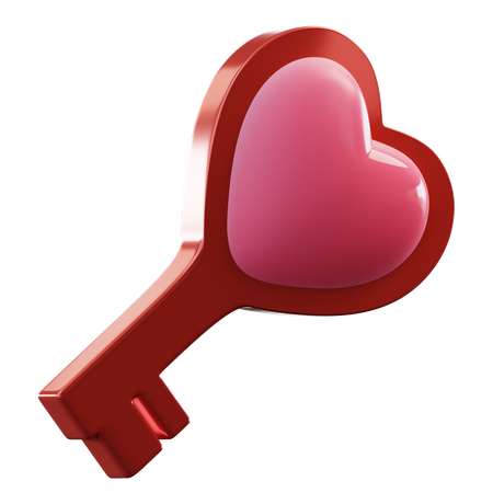 Heart Key  3D Icon