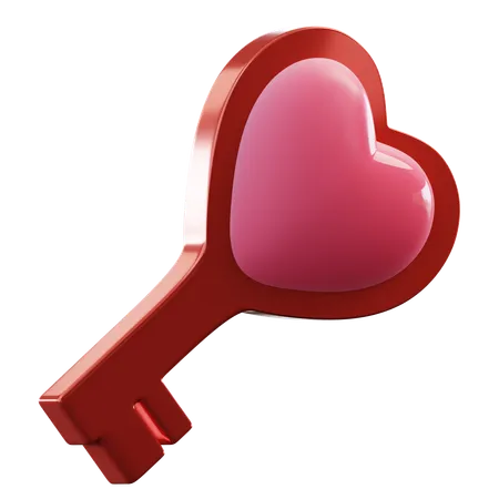 Heart Key  3D Icon