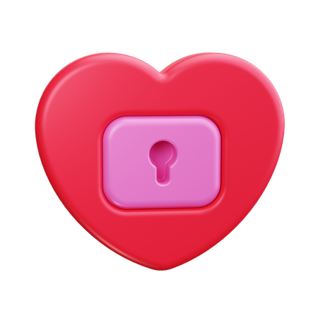 Heart Key  3D Icon