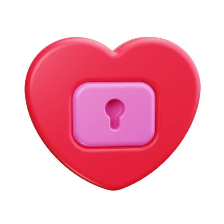 Heart Key  3D Icon