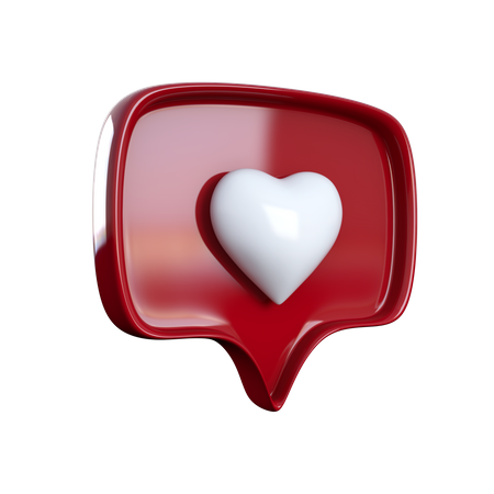 Heart Like 3D Icon