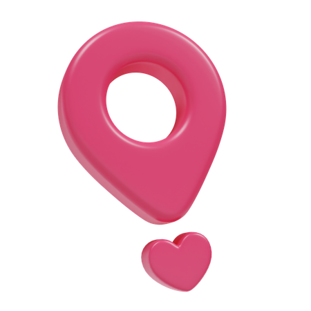 Heart Location  3D Icon