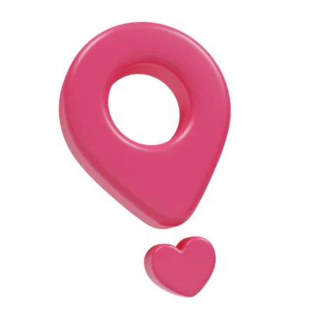 Heart Location  3D Icon