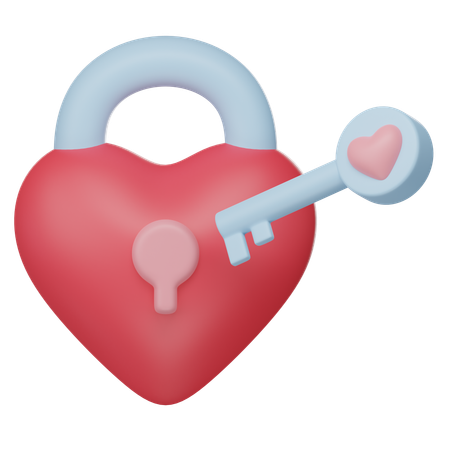 Heart Lock  3D Icon