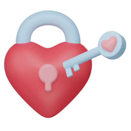 Heart Lock  3D Icon