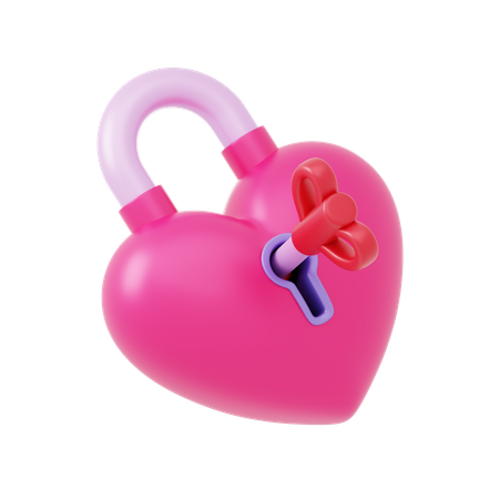 Heart Lock  3D Icon