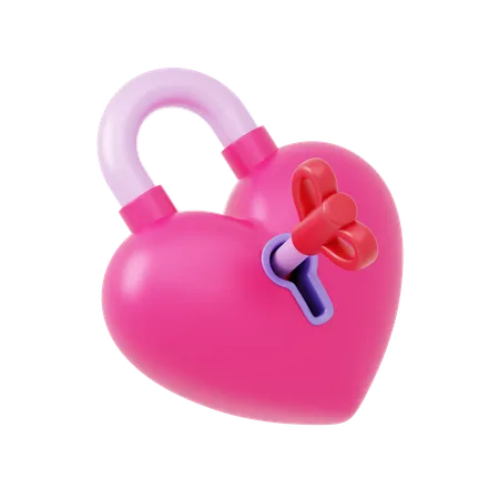 Heart Lock  3D Icon