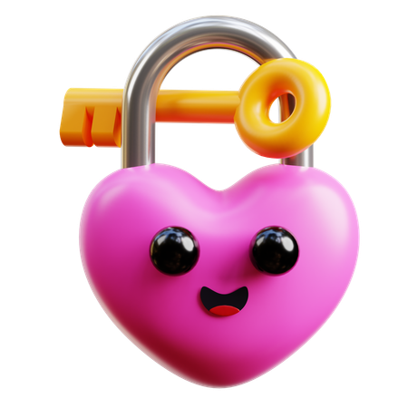 Heart Lock  3D Icon