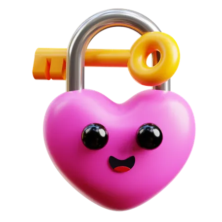 Heart Lock  3D Icon