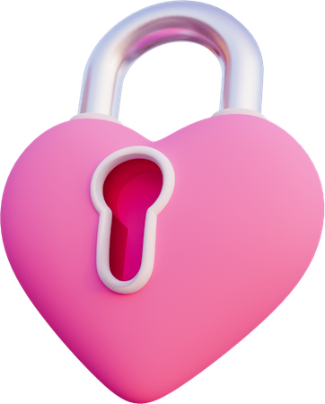 Heart Lock  3D Icon