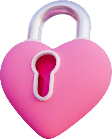 Heart Lock  3D Icon