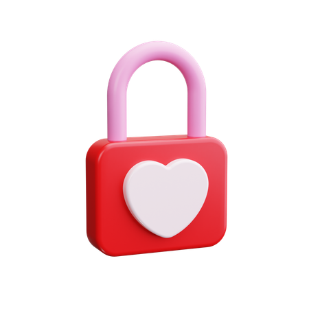 Heart Lock  3D Icon