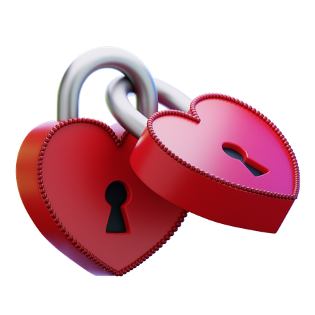 Heart Lock  3D Icon