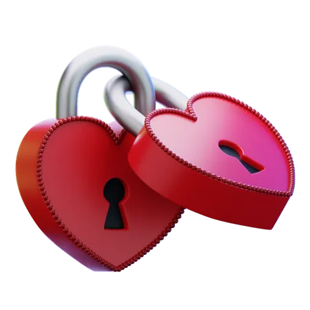 Heart Lock  3D Icon