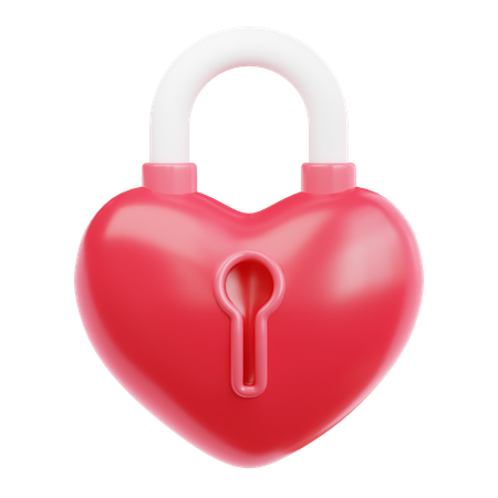 Heart Lock  3D Icon