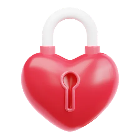 Heart Lock  3D Icon