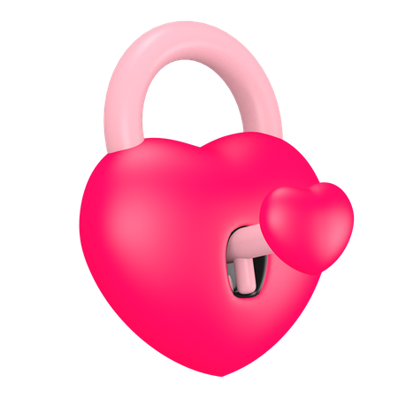 Heart Lock  3D Icon