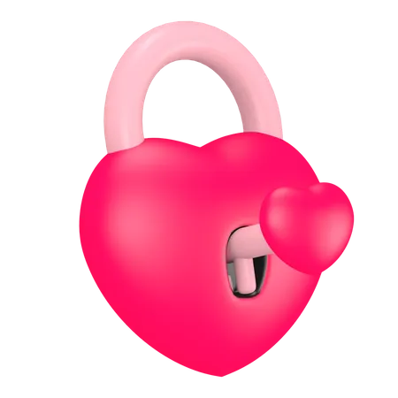 Heart Lock  3D Icon