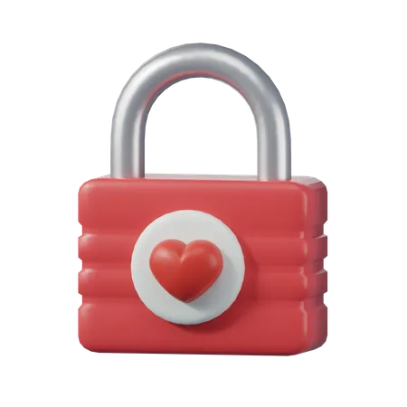 Heart Lock  3D Icon