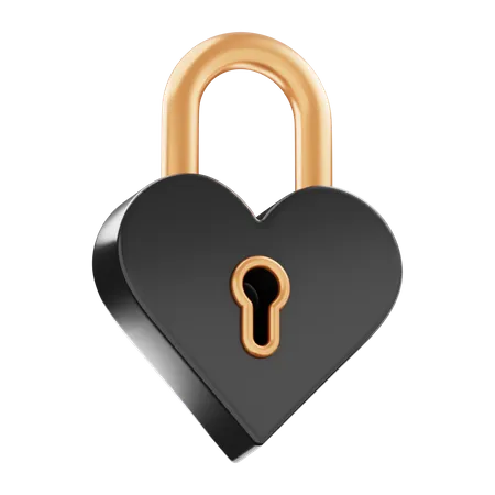 Heart Lock  3D Icon