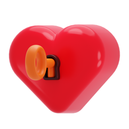 Heart Lock  3D Icon