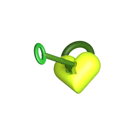 Heart Lock  3D Icon