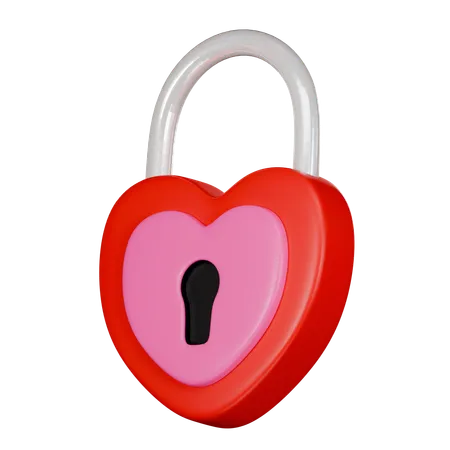 Heart Lock  3D Icon