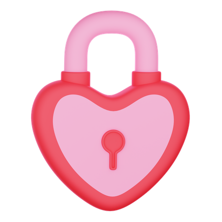 Heart Lock  3D Icon