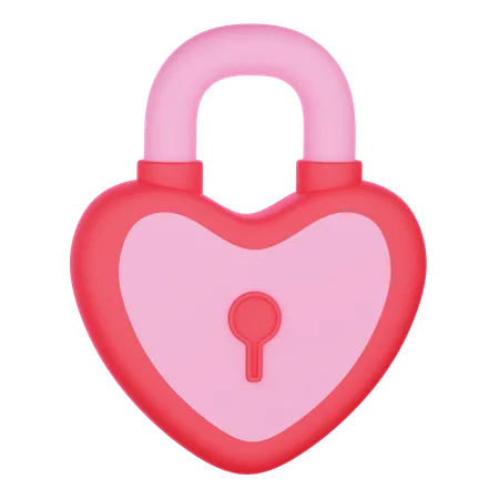 Heart Lock  3D Icon