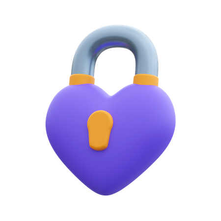 Heart Lock  3D Icon