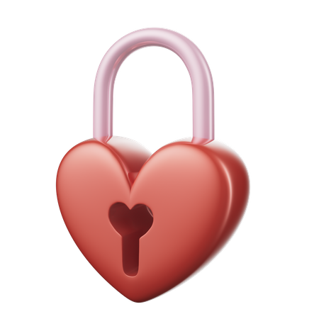 Heart Lock  3D Icon