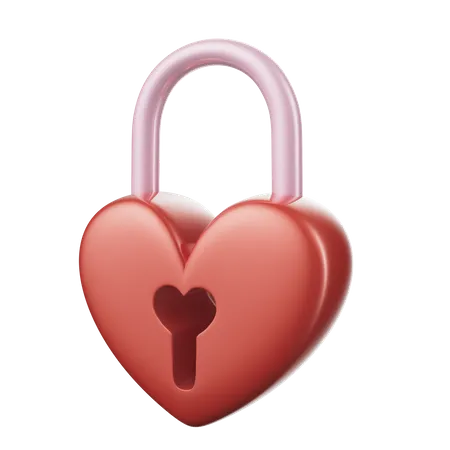 Heart Lock  3D Icon