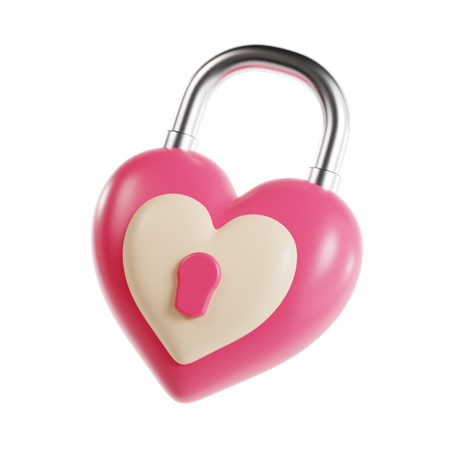 Heart Lock  3D Icon