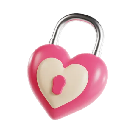 Heart Lock  3D Icon