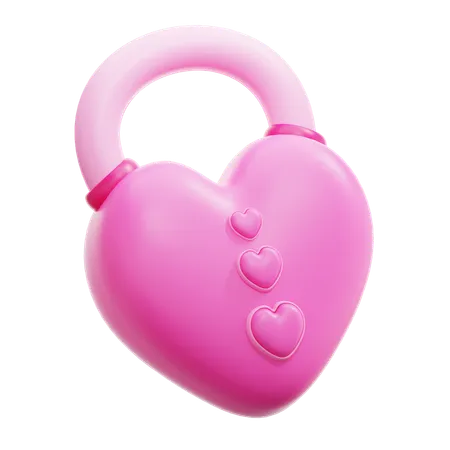 Heart Lock  3D Icon