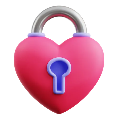 Heart Lock  3D Icon