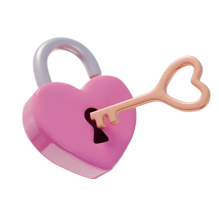 Heart Lock  3D Icon