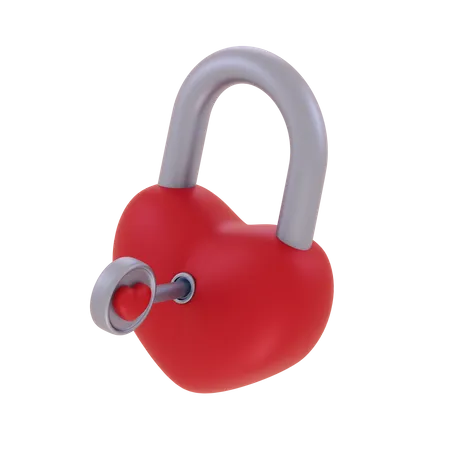 Heart Lock  3D Icon