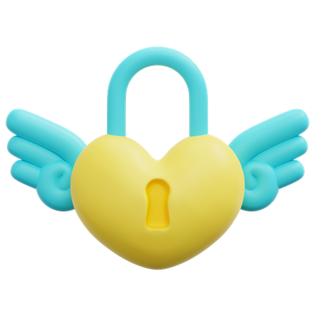 Heart Lock  3D Icon