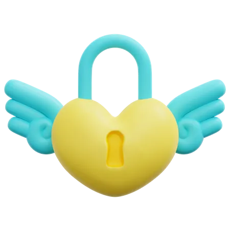 Heart Lock  3D Icon