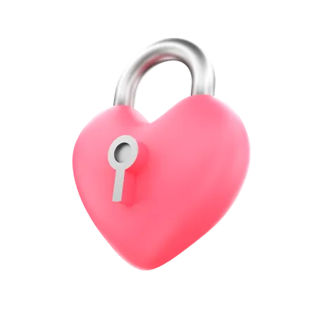 Heart Lock  3D Icon