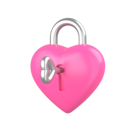 Heart Lock  3D Icon