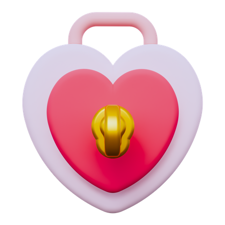 Heart Lock  3D Icon