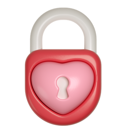 Heart Lock  3D Icon
