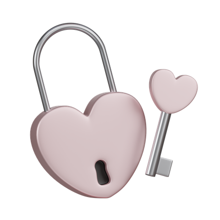 Heart Lock  3D Icon