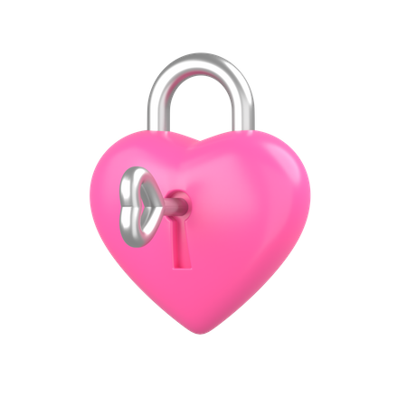 Heart Lock 3D Illustration