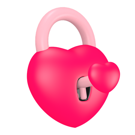 Heart Lock 3D Icon